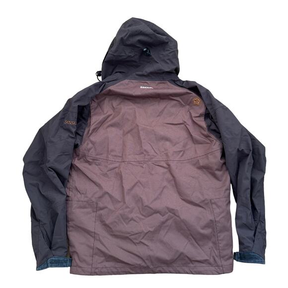 Sessions Ridge Series Hop H Snowboard Jacket Orange Checker Men’s Size Medium - Picture 2 of 7